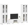 vidaXL TV Cabinet Set with Drawer with Shelf White Engineered Wood