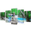 vidaXL Canvas Painting | Multicolour | Canvas, Wood | 200 x 100 cm