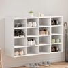 vidaXL Shoe Cabinet with Shelf White 103 x 30 x 67 cm Engineered Wood