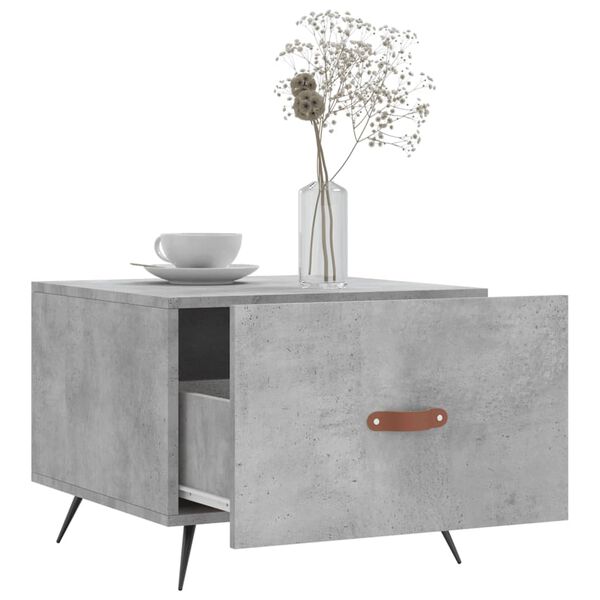 vidaXL Coffee Table Concrete Grey 50x50x40 cm Engineered Wood