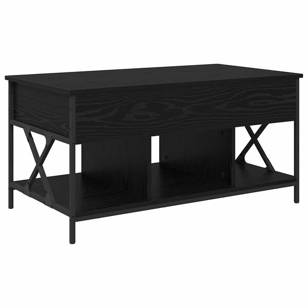 vidaXL Coffee Table Black Oak 100 x 55 x 48.5 cm Engineered Wood