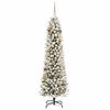 vidaXL Artificial Christmas Tree with 300 LEDs with Stand White 210 cm
