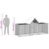 vidaXL Chicken Coop 3x1x1.5 m Galvanised Steel