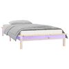 vidaXL LED Bed Frame without Mattress 75x190 cm Small Single Small Single Solid Wood