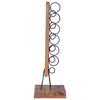 vidaXL Wine Rack for 6 Bottles 35x35x100 cm Solid Teak Wood