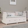 vidaXL Day Bed without Mattress White 100x200 cm Solid Wood Pine