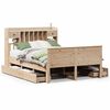 vidaXL Bookcase Bed without Mattress 150x200 cm King Solid Wood Pine