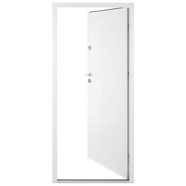 vidaXL Front Door White 100x200 cm Aluminium