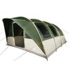 vidaXL Family Tent Tunnel 7-Person Green Waterproof
