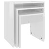 vidaXL Nesting Coffee Tables 3 pcs High Gloss White Engineered Wood