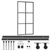 vidaXL Sliding Door with Hardware Set ESG Glass&Aluminium 102x205 cm