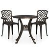 vidaXL Bistro Set | Bronze | Cast aluminium | Standard | Durable | Bistro Set