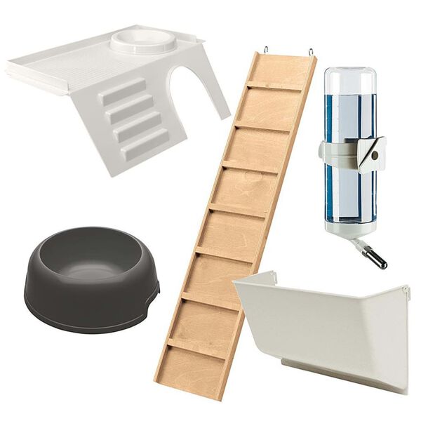 Ferplast Rabbit Cage Rabbit 120 Double with Stand 118x58x117 cm Grey