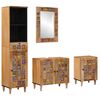vidaXL Bathroom Furniture Set 4 pcs Natural Solid Mango Wood