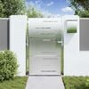 vidaXL Garden Gate with Lock Silver 100 x 125 cm Stainless Steel