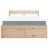 vidaXL Bed with Drawers and Mattress 140x190 cm Solid Wood Pine