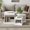 vidaXL Coffee Tables 3 pcs White Engineered Wood