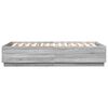 vidaXL Bed Frame with LED without Mattress Grey Sonoma 150x200 cm King Size