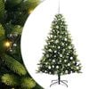 vidaXL Artificial Hinged Christmas Tree 300 LEDs Green 180 cm