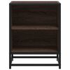 vidaXL Bedside Cabinet Brown Oak 40x31x50 cm Engineered Wood and Metal