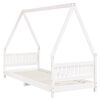vidaXL Kids Bed Frame White 80x200 cm Solid Wood Pine