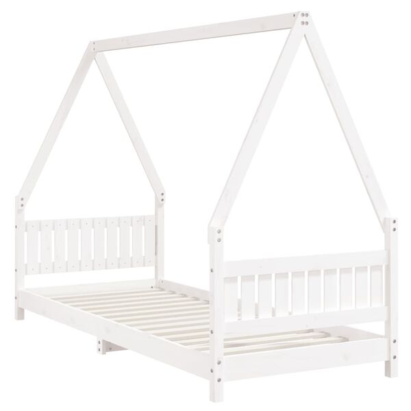 vidaXL Kids Bed Frame White 80x200 cm Solid Wood Pine