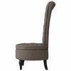 vidaXL Slipper Chair Dark Grey 56.5 x 70 x 110 cm Faux Suede Leather