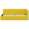 vidaXL Corner Bed Frame with Headboard Yellow 100 cm x 200 cm Velvet