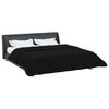 vidaXL Full Year Duvet Black 200 x 220 cm Microfiber and Teddy fleece