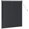 vidaXL Window Blind with Curtains Manual Black Aluminium