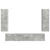 vidaXL TV Cabinet Set Wall-mounted 3 pcs Concrete Grey Engineered Wood