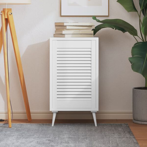 vidaXL Cabinet Door Louvred Design White 61.5x39.4 cm Solid Wood Pine