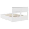 vidaXL Bed Frame with Headboard White 160 x 200 cm Engineered Wood