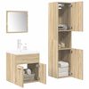 vidaXL 4 Piece Bathroom Furniture Set Sonoma Oak Engineered Wood
