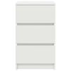vidaXL Bedside Cabinet with 3 Drawers White 39x35x65 cm