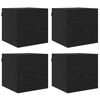 vidaXL Wall Mounted TV Cabinet 4 pcs Black Oak Engineered Wood