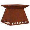 vidaXL Fire Bowl Rusty 60 x 60 x 50 cm Weathering Steel