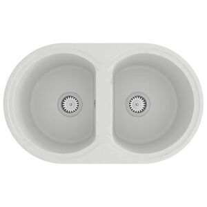 vidaXL Kitchen Sink White 78 x 47 x 20.5 cm Granite