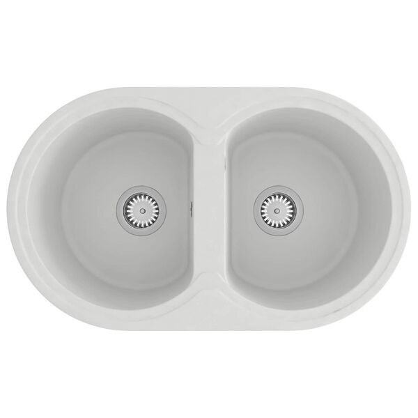 vidaXL Kitchen Sink White 78 x 47 x 20.5 cm Granite
