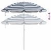 vidaXL Beach Parasol Blue and White 206 x 206 x 212 cm