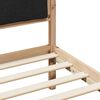 vidaXL Bed Frame with Headboard Black 140 x 200 cm Solid Pine Wood