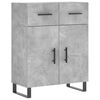 vidaXL Highboard Concrete Grey 69.5x34x180 cm Engineered Wood