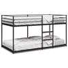 vidaXL Bunk Bed without Mattress Black 100x200 cm Steel
