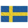 vidaXL Sweden Flag | Blue and Yellow | 68D 100% polyester | 90x150 cm | Durable