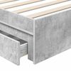 vidaXL Storage Bed Concrete Grey 75 x 190 cm Engineered Wood