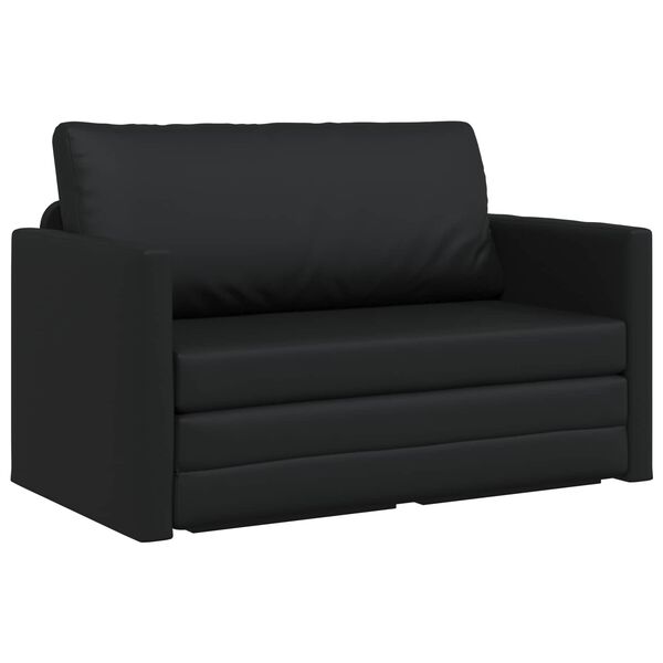 vidaXL Folding Sofa Bed Black 124 x 71 x 78 cm PVC