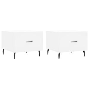 vidaXL Coffee Tables 2 pcs White 50x50x40 cm Engineered Wood