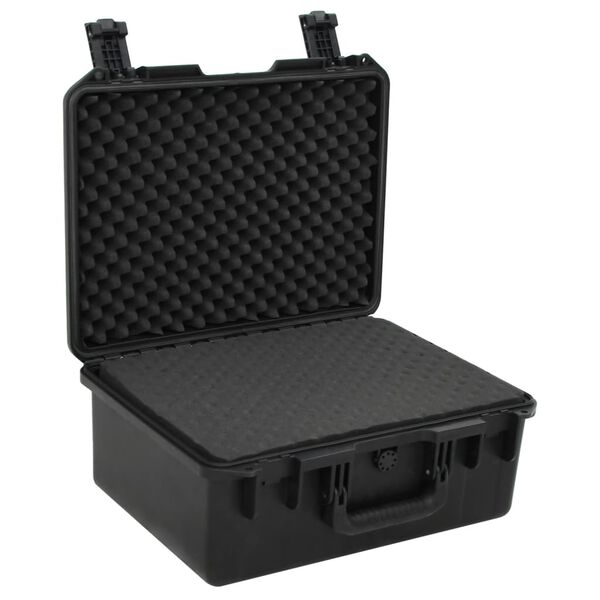 vidaXL Portable Flight Case Black 49x38x23 cm PP