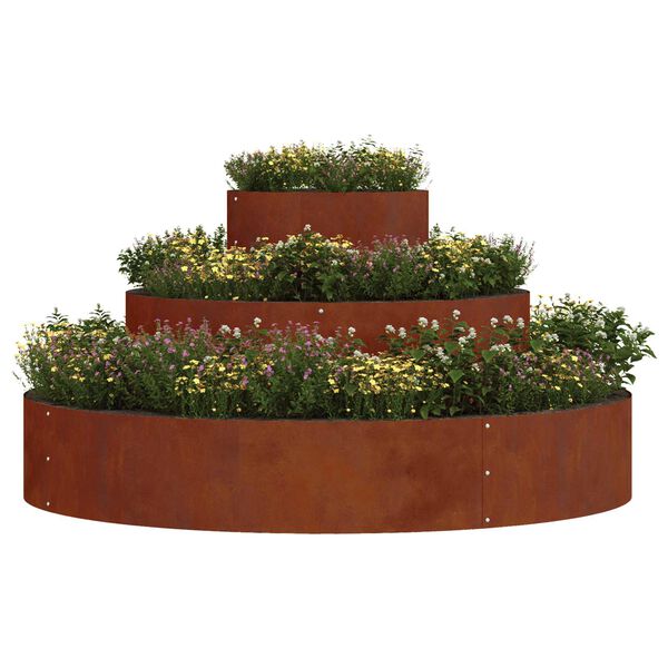 vidaXL Garden Planter Brown 120 x 120 x 20 cm Weathering Steel