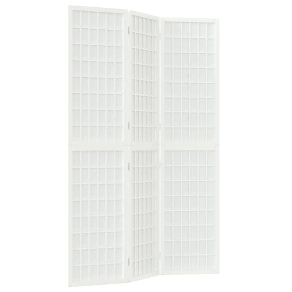 vidaXL Folding 3-Panel Room Divider Japanese Style 120x170 cm White